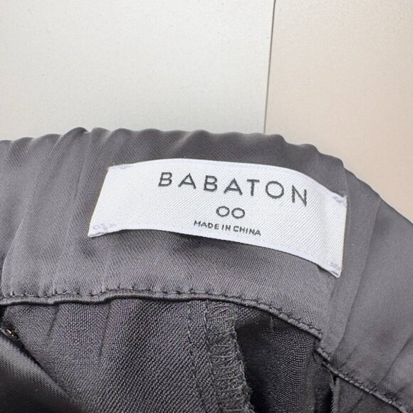 Aritzia Babaton Satin Thigh Slit Midi Skirt Black Size 00 - Picture 4 of 5